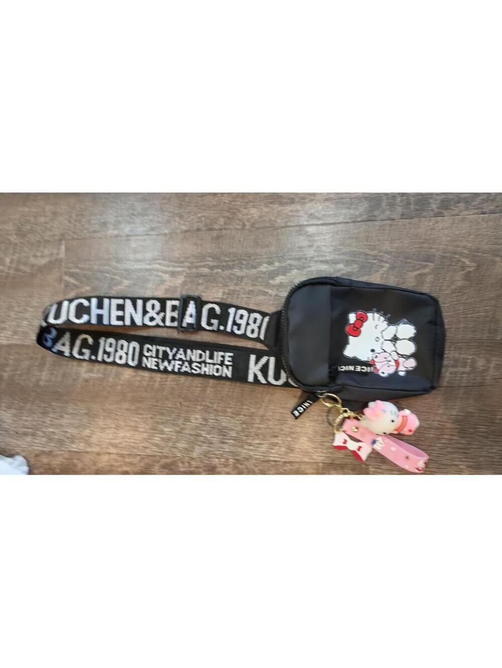 Black Small Crossbody Bag Hello Kitty